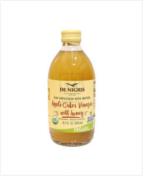 DE NIGRIS ORGANIC APPLE CIDER VINEGAR WITH HONEY 500ML