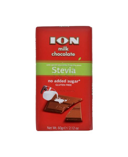 ION MILK CHOCOLATE NO ADDED SUGAR 60GM