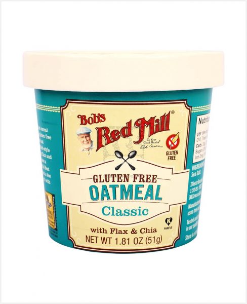 BOB'S RED MILL GLUTENFREE OATMEAL CLASSIC W/FLAX & CHIA 51GM