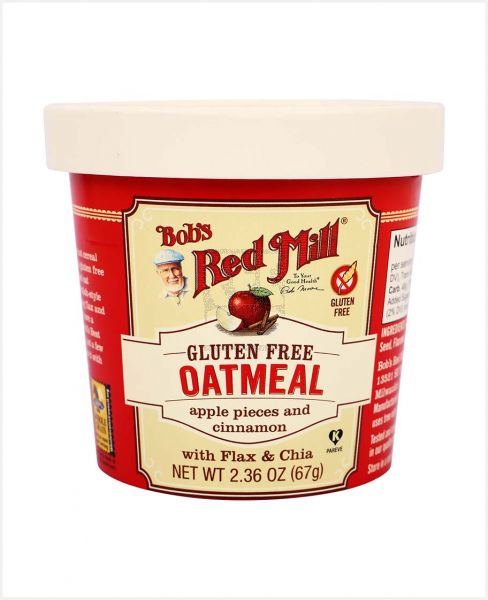 BOB'S RED MILL GLUTEN FREE OATMEAL APPLE PCS & CINNAMON 67GM