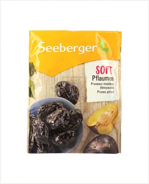 SEEBERGER SOFT PRUNES PITTED 200GM