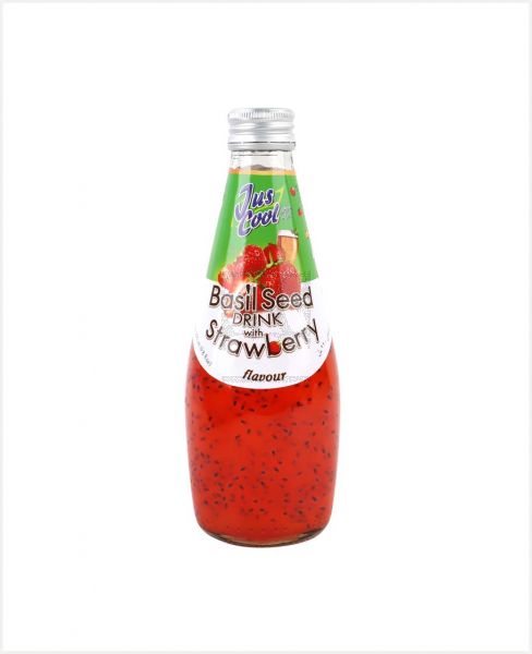 JUS COOL BASIL SEED DRINK STRAWBERRY 290ML