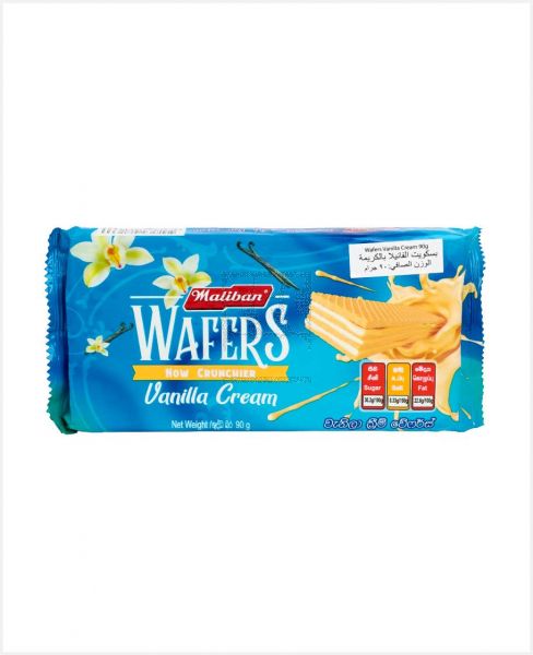 MALIBAN WAFERS VANILLA CREAM 90GM