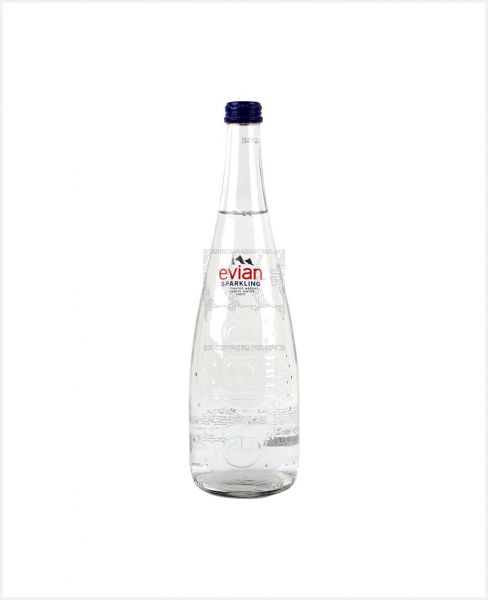 EVIAN SPARKLING NATURAL MINERAL WATER 750ML