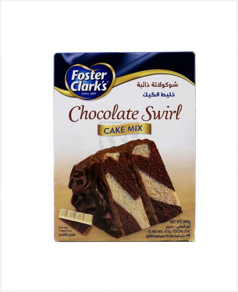 FOSTER CLARK CHOCOLATE SWIRL CAKE MIX 500GM
