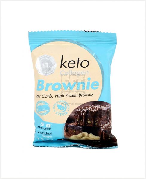 YOUTHFUL LIVING KETO COLLAGEN BROWNIE CASHEW COCONUT 50GM