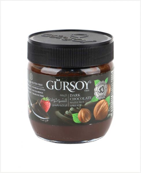 GURSOY DARK CHOCOLATE HAZELNUT SPREAD 400GM