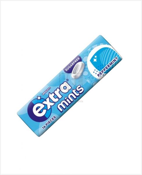 WRIGLEY'S EXTRA MINTS PEPPERMINT SUGERFREE GUM 16S 28GM