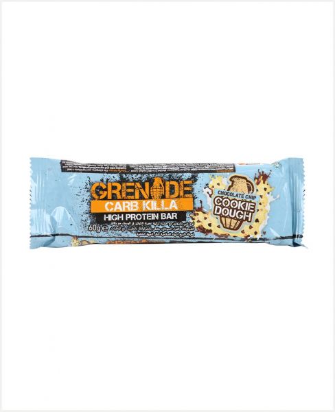 GRENADE HIGH PROTEIN BAR CHOCOLATE CHIP COOKIE DOUGH 60GM