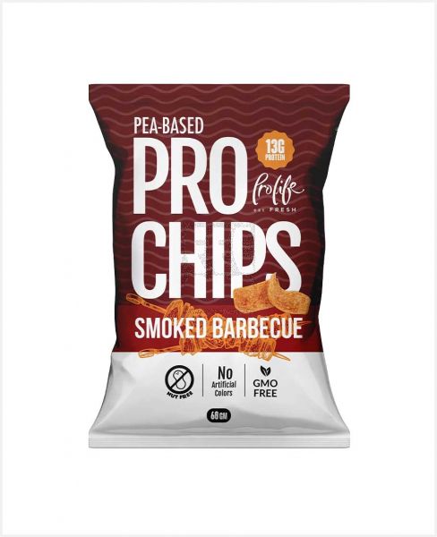 PROLIFE PEA BASED PRO CHIPS SMOKED BARBECUE 60GM