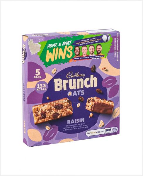 CADBURY BRUNCH BAR RAISIN 5X32GM