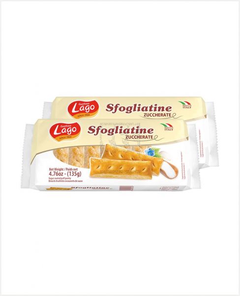 LAGO SFOGLIATINE SUGAR COATED PUFF PASTRY 2X135GM