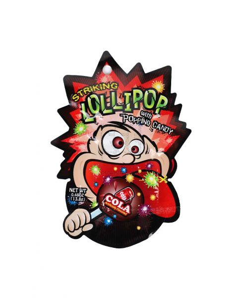STRIKING LOLLIPOP WITH POPPING CANDY COLA FLAVOR 13.8GM