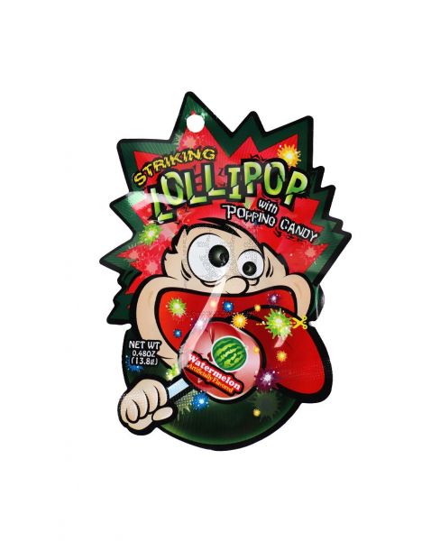 STRIKING LOLLIPOP WITH POPPING CANDY WATERMELON FLAVR 13.8GM