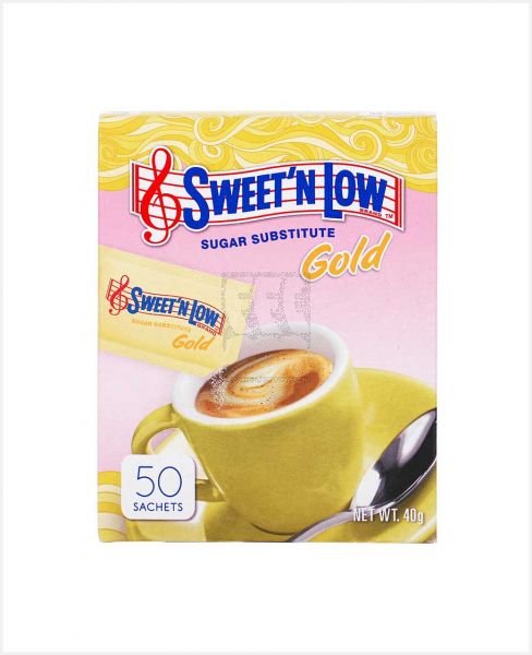 SWEET'N LOW SUGAR SUBSTITUTE GOLD 50SACHETS 40GM