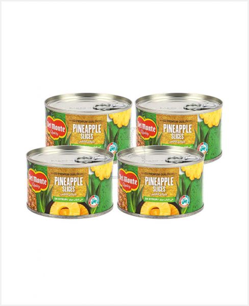 DEL MONTE SLICED PINEAPPLE IN SYRUP 4X234GM