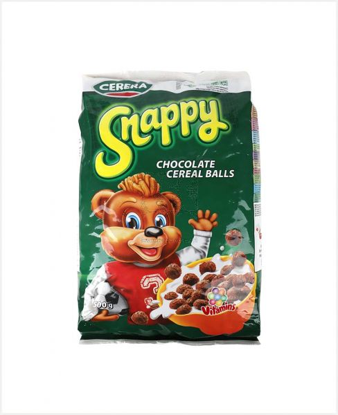 CERERA SNAPPY CHOCOLATE CEREAL BALLS 500GM