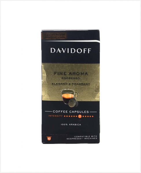 DAVIDOFF FINE AROMA ESPRESSO COFFEE CAPSULES 10S 55GM