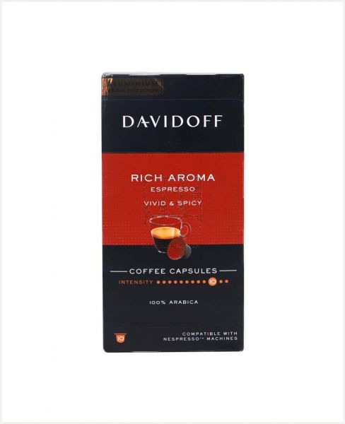 DAVIDOFF RICH AROMA ESPRESSO COFFEE CAPSULES 10S 55GM