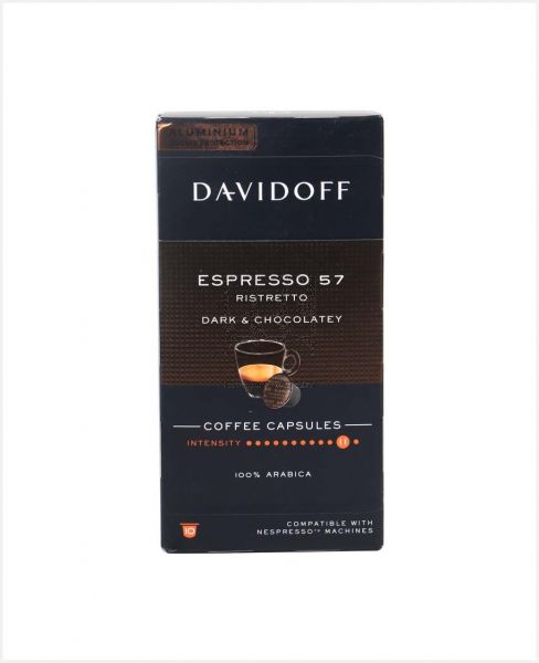 DAVIDOFF ESPRESSO 57 RISTRETTO COFFEE CAPSULES 10S 55GM