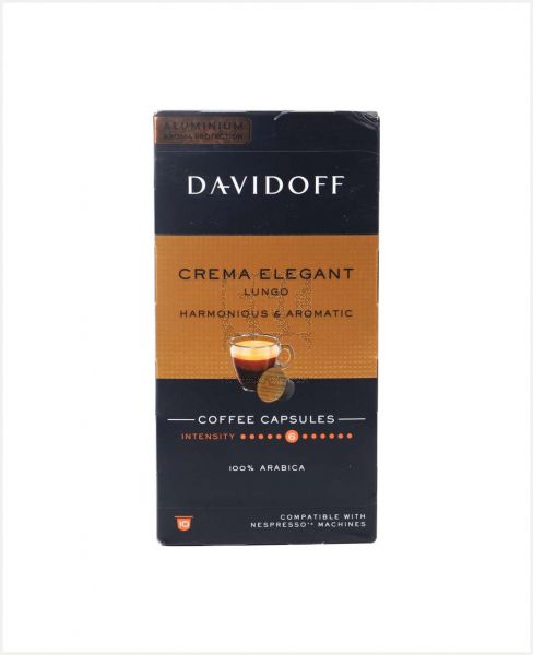 DAVIDOFF CREMA ELEGANT LUNGO COFFEE CAPSULES 10S 55GM
