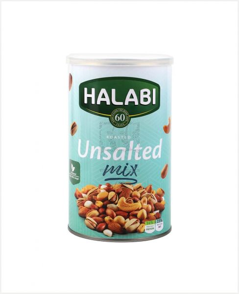 HALABI NUTS UNSALTED MIX CAN 400GM