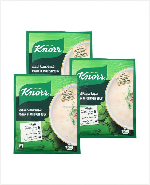KNORR CREAM OF CHICKEN SOUP 2+1FREE 65GM