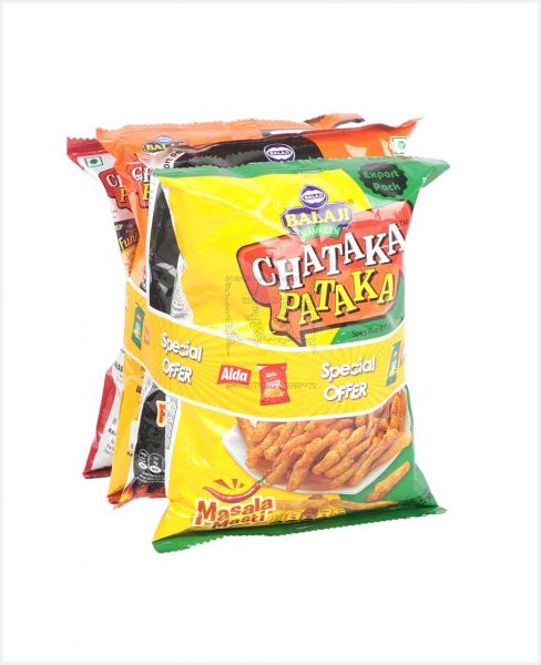 BALAJI WAFERS CHATAKA PATAKA CORN STICKS ASSORTED 4X65GM