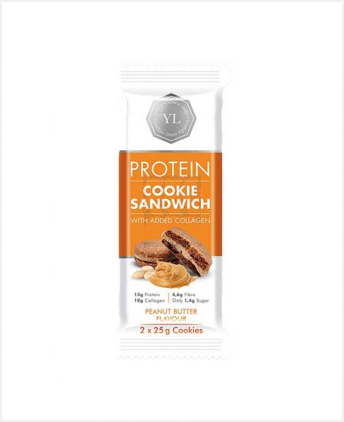 YOUTHFUL LIVING PROT.COOKIE SANDWICH PEANUT BUTR(2X25GM)50GM