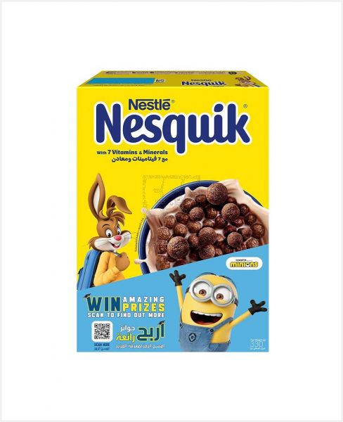 NESTLE NESQUIK CEREALS CHOCOLATE 330GM @15%OFF