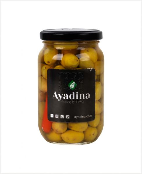 AYADINA GREEN OLIVES WITH CHILLI 340GM