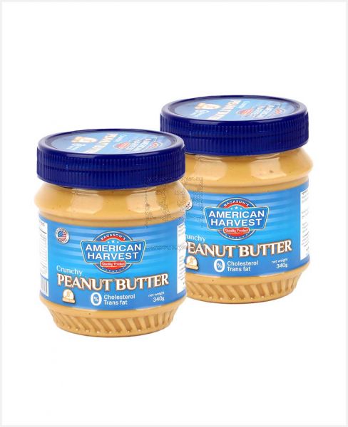 AMERICAN HARVEST CRUNCHY PEANUT BUTTER 2SX340GM PROMO