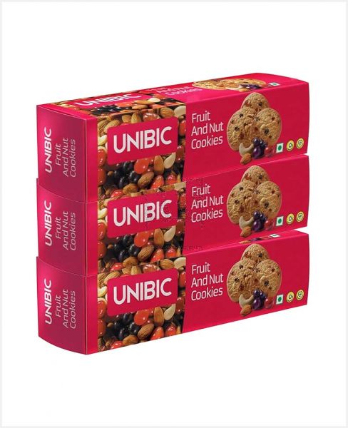 UNIBIC FRUIT AND NUT COOKIES 3SX150GM PROMO