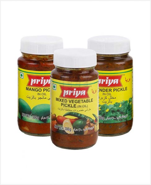 PRIYA ASSORTED PICKLES 3SX300GM