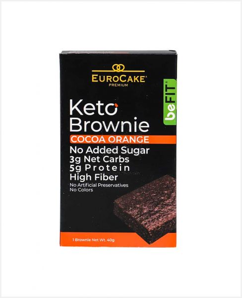 EUROCAKE BEFIT KETO BROWNIE COCOA ORANGE 40GM