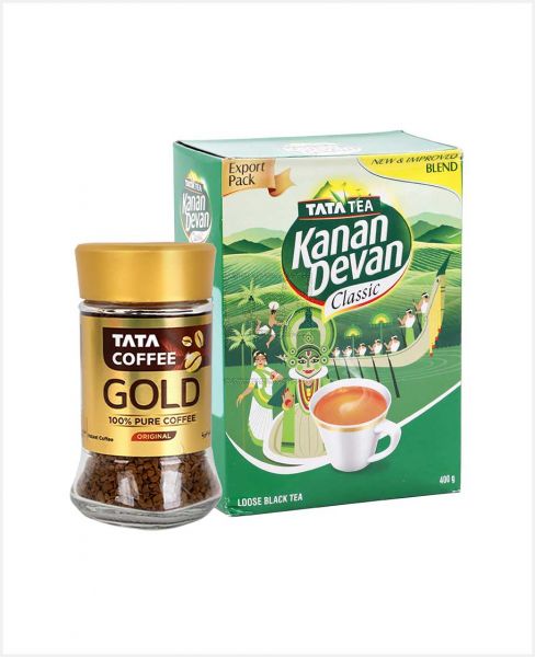 KANAN DEVAN TEA (PKT) 400GM+TATA COFFEE GOLD 50GM PROMO