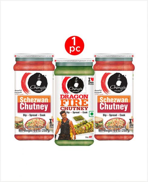 CHING'S SECRET CHUTNEY ASSORTED 3X250GM @S.OFFER