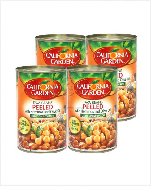 CALIFORNIA GARDEN FAVA BEANS W/HOMMOS&OLIV OIL 4X450GM PROMO