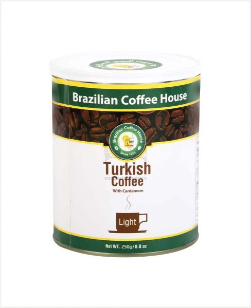 BRAZILIAN COFFEE HOUSE TURKISH COFFEE W/CARDAMOM LIGHT 250GM