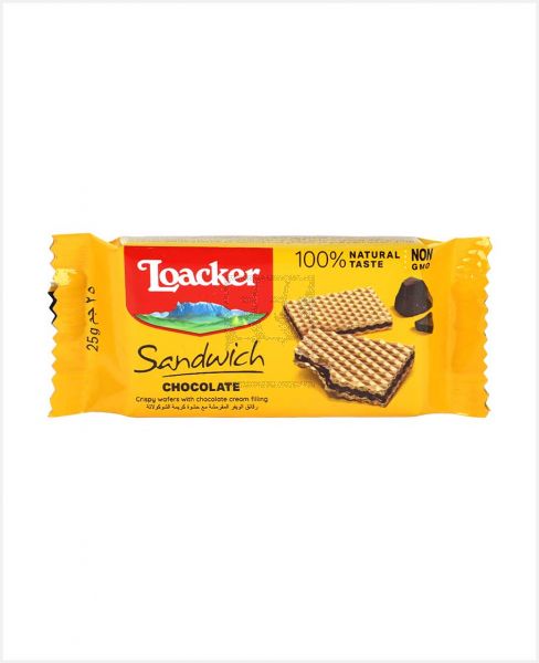 LOACKER SANDWICH CHOCOLATE CREAM WAFERS 25GM