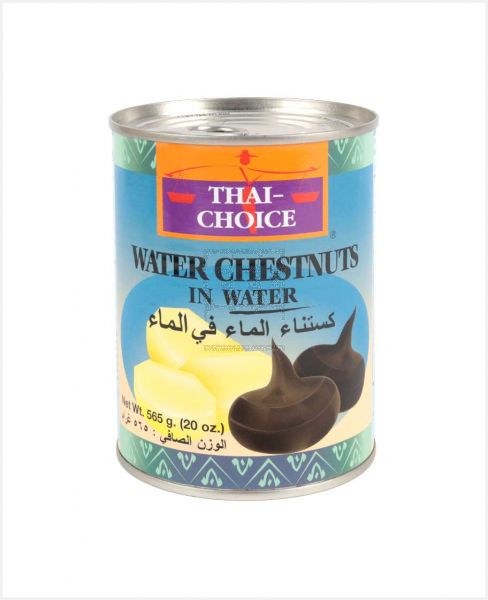 THAI CHOICE WATER CHESTNUTS IN WATER 565GM