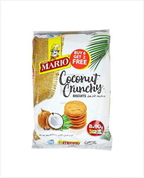 MARIO COCONUT CRUNCHY BISCUITS 90GM 6+2FREE