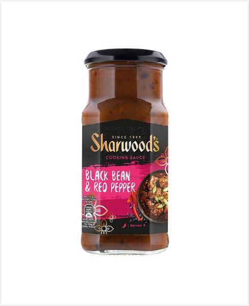 SHARWOOD'S BLACK BEAN & RED PEPPER COOKING SAUCE 425GM