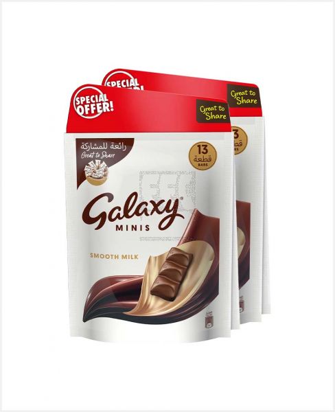 GALAXY SMOOTH MILK MINIS CHOCOLATE POUCH 2X162.5GM PROMO