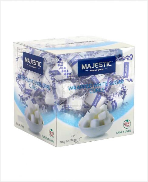 MAJESTIC WRAPPED WHITE SUGAR CUBES 400GM