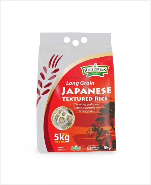 WILLY FARMS LONG GRAIN JAPANESE TEXTURED RICE 5KG