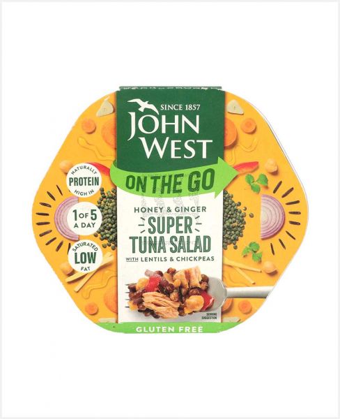 JOHN WEST ON THE GO HONEY & GINGER SUPER TUNA SALAD 220GM