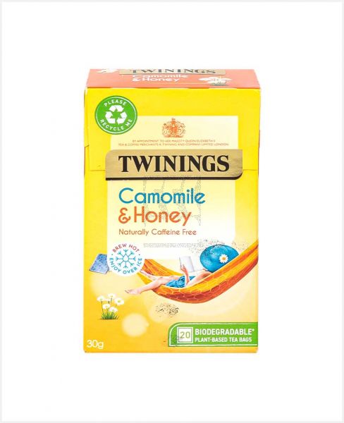 TWININGS CAMOMILE AND HONEY TEA BAGS 20PCS 30GM