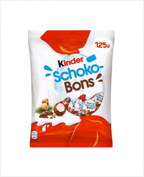 KINDER SCHOKO BONS MILK CHOCOLATE MINI EGGS 125GM