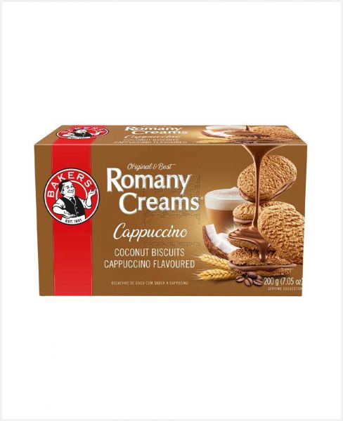 BAKERS ROMANY CREAMS CAPPUCCINO COCONUT BISCUITS 200GM